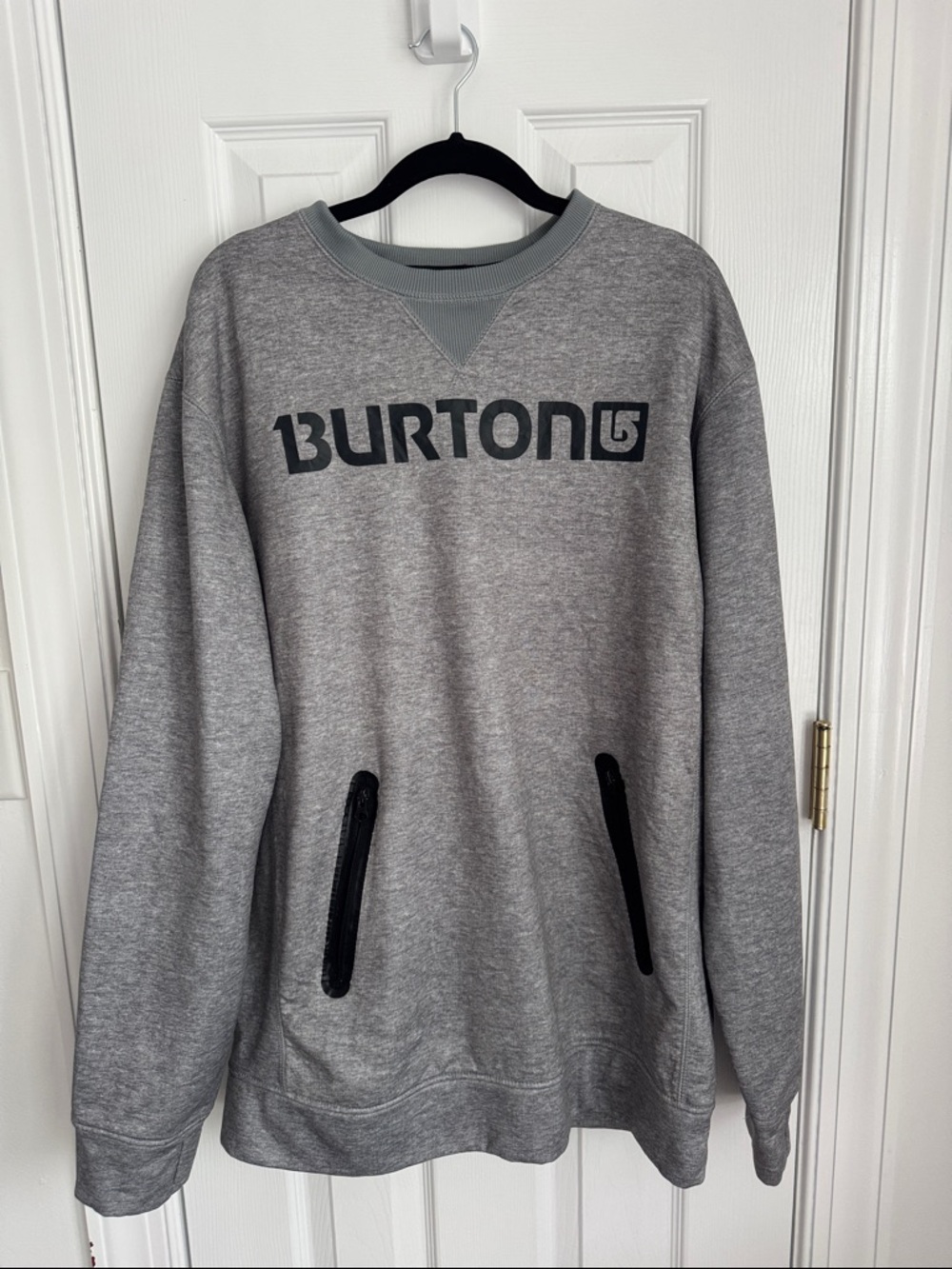 Burton Grey Crewneck Sweatshirt with Black Logo